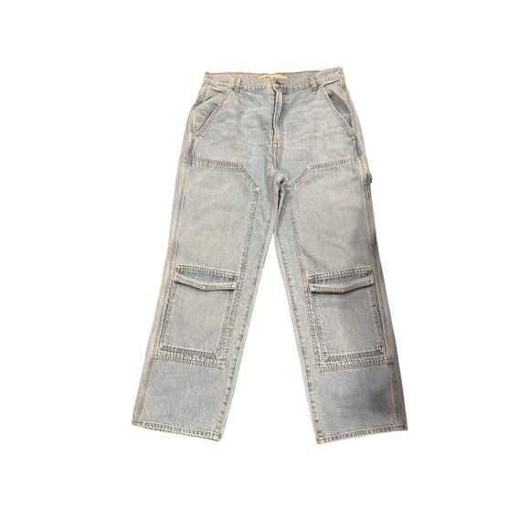 GRLFRND Denim - GRLFRND Denim Milla Utility High Rise Straight Leg Jean Crop Size 30